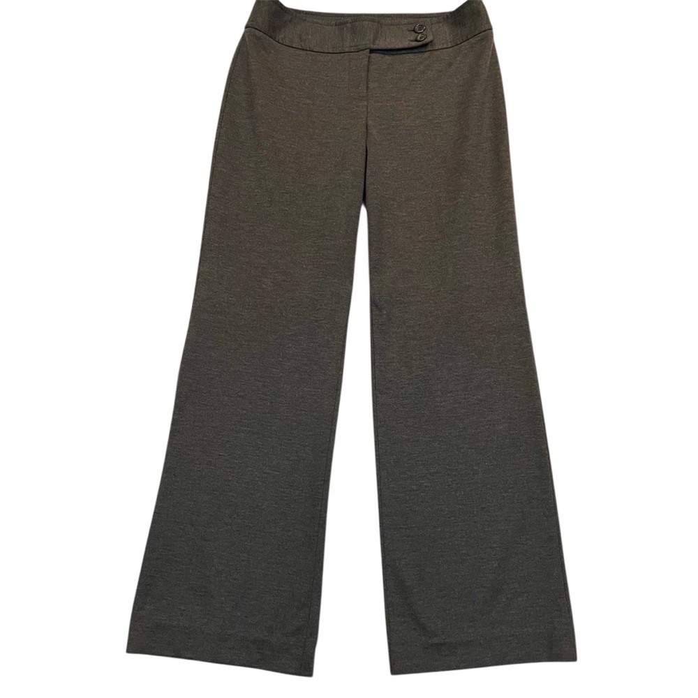 LOFT Soft Wide-Leg Gray Trousers